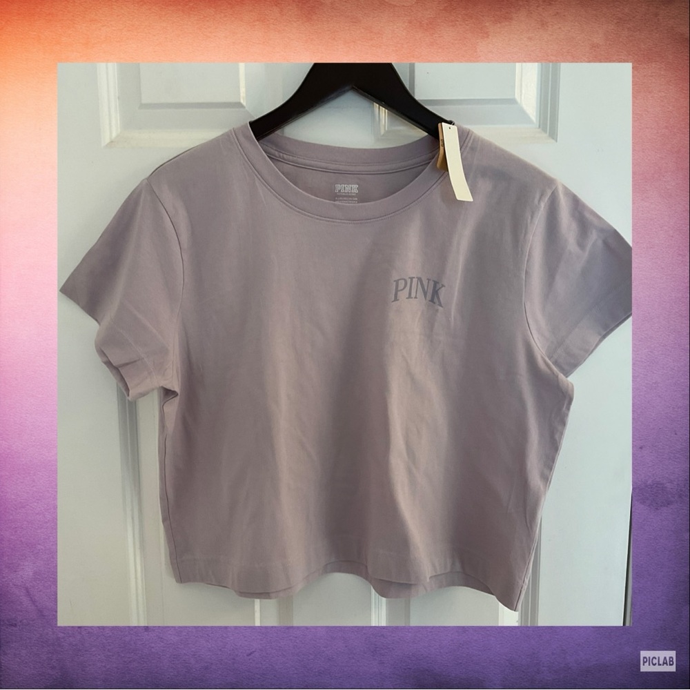 PINK Victoria's Secret Lavender Short Sleeve Tee